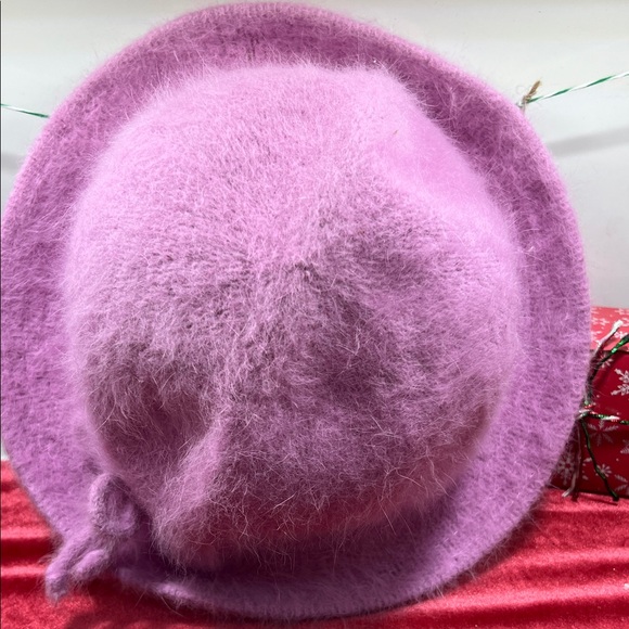 Angora Rabbit hair Accessories - Elegant Pink Women's Hat